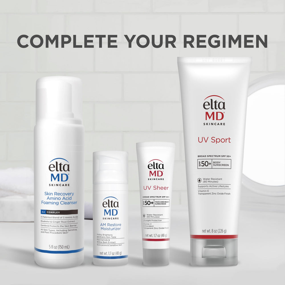 EltaMD used under sports helmet showing non-greasy comfort advantage