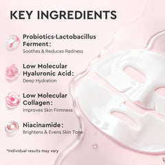 Elvira mask turning transparent to show absorption and visible hydration progress