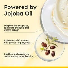 Elvira oil on dry hand demonstration dissolving makeup gently and effectively