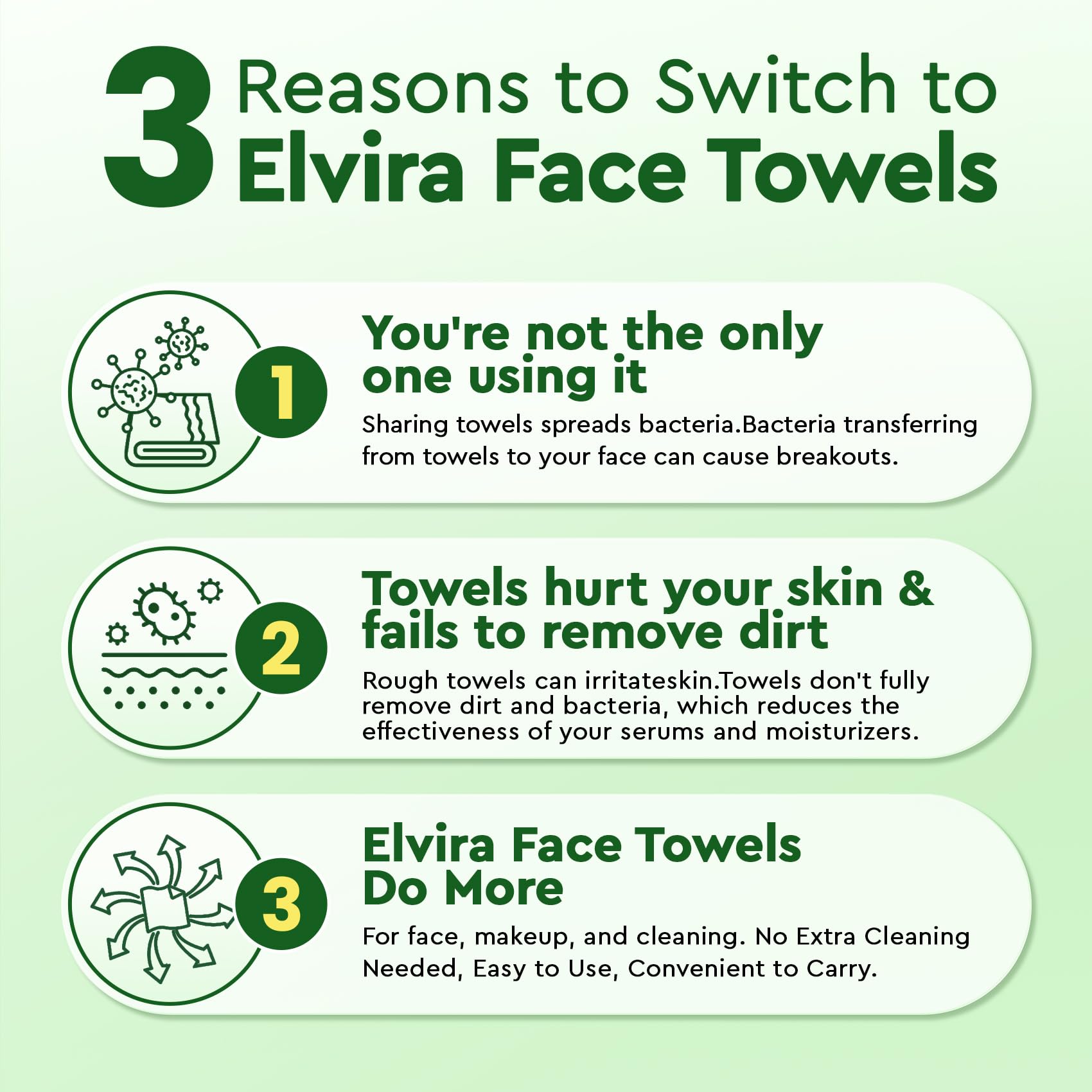 Elvira folded towel detail highlighting thickness and soft absorbency benefit