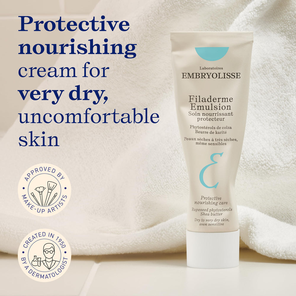 Embryolisse texture close-up illustrating creamy emulsion for instant hydration and smooth feel