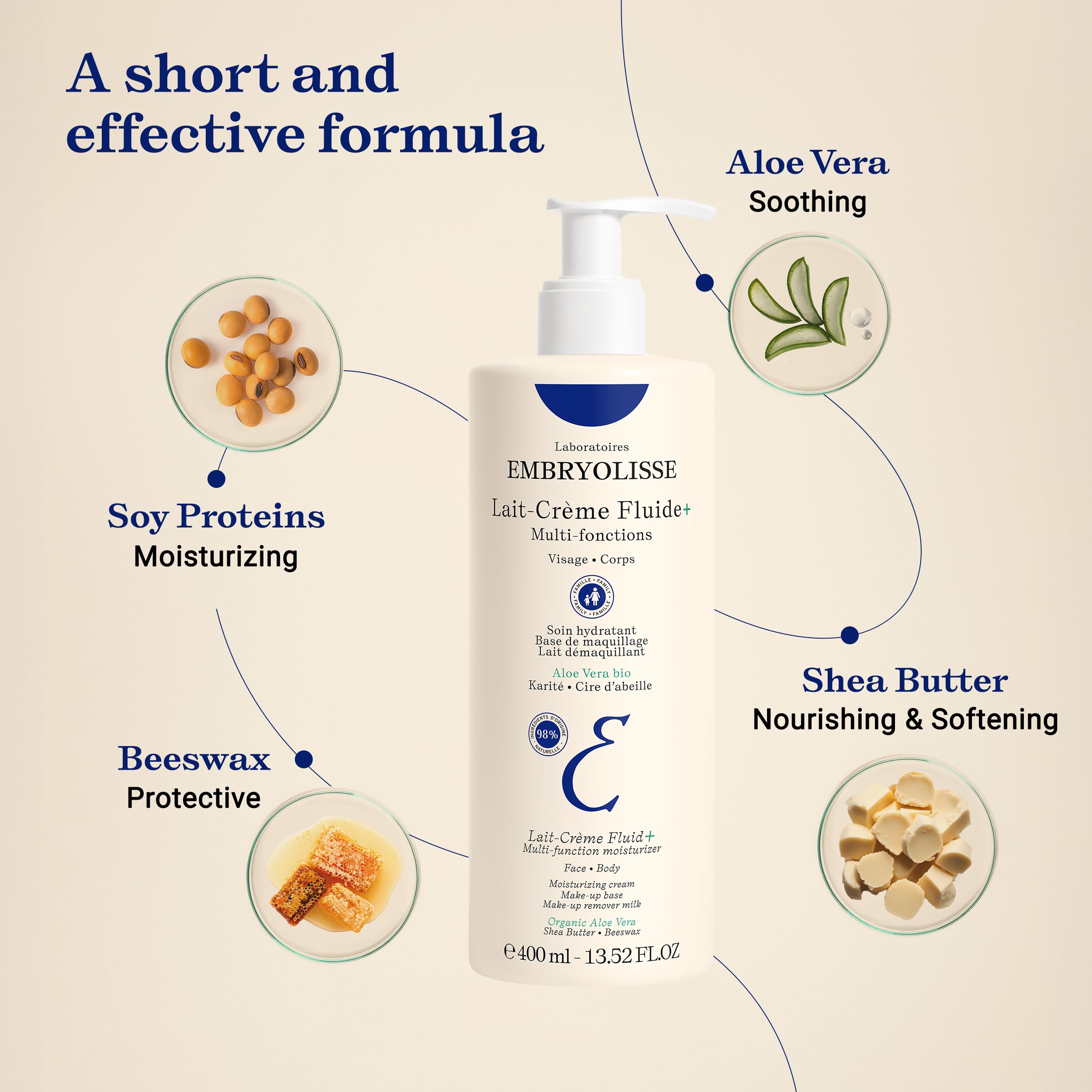 Embryolisse spreading on forearm for quick body hydration and comfort
