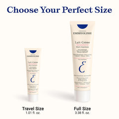 Model applying Embryolisse as a primer for even makeup application benefit