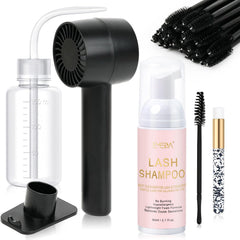 EMEDA kit front layout showing cleanser and accessories for easy cleaning