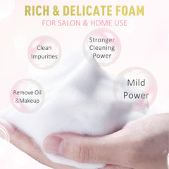 EMEDA soft-head lash brush close-up showing gentle bristles for precise cleaning