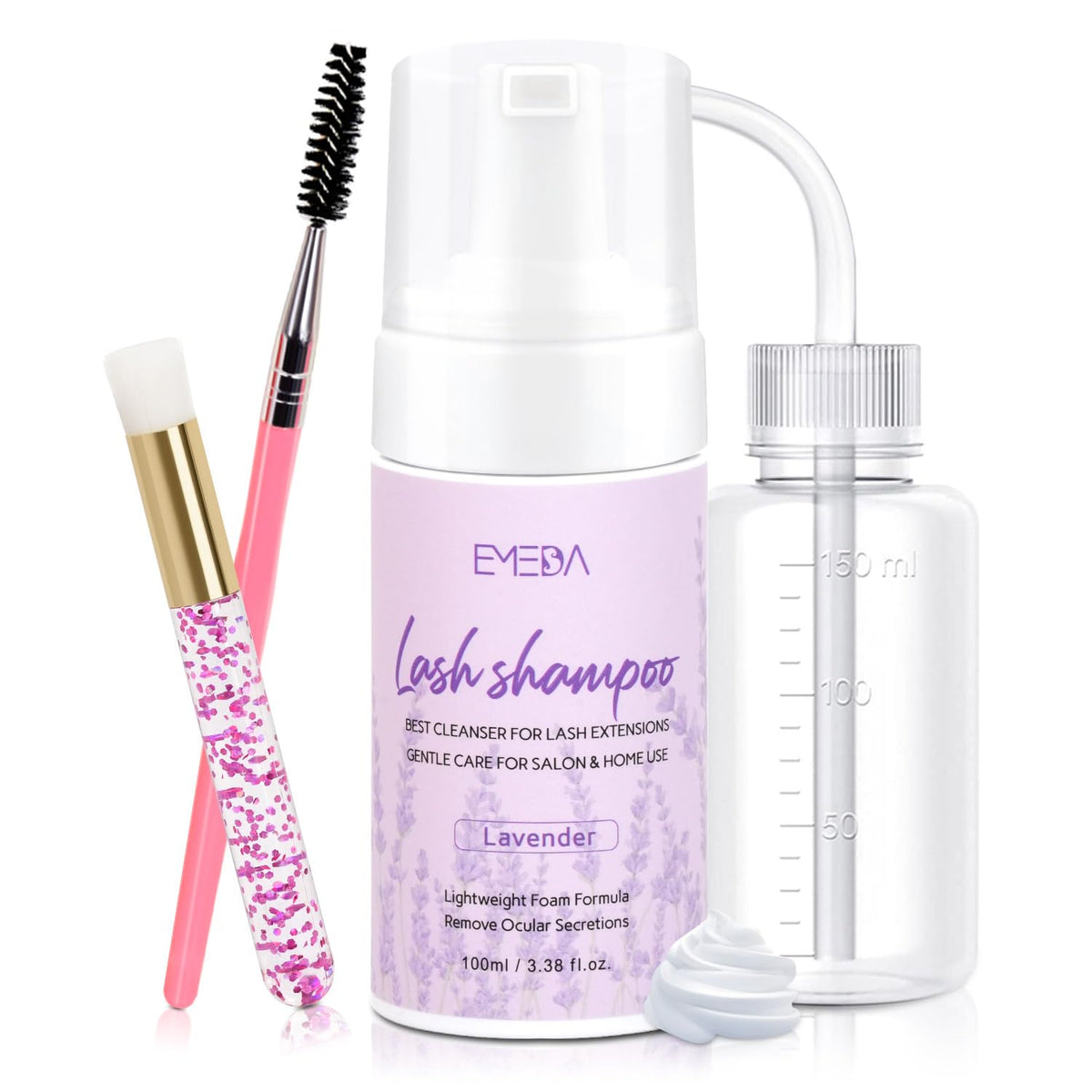 EMEDA front packaging showing bottle and label with kit benefits