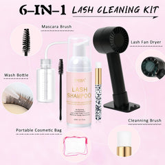 EMEDA mini fan in use drying lashes quickly and reducing wait time
