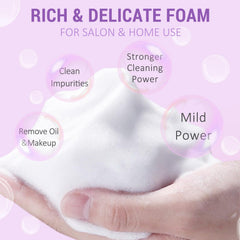 EMEDA shampoo and rinse bottle together for controlled cleansing