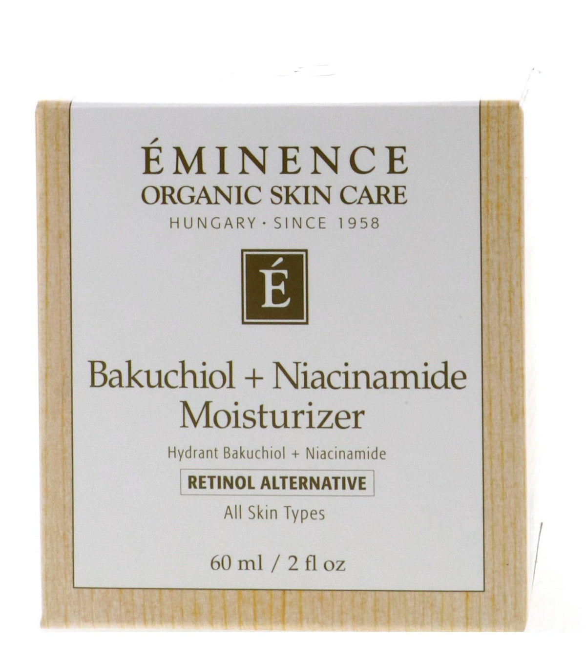 Eminence front jar showing product label and compact travel size benefit