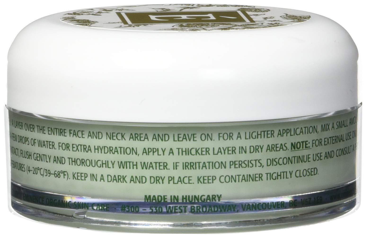 Eminence cream texture close-up showing rich, hydrating finish for luminous skin