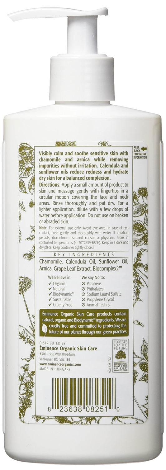Eminence Calm Skin chamomile cleanser cream texture close-up illustrating gentle hydration