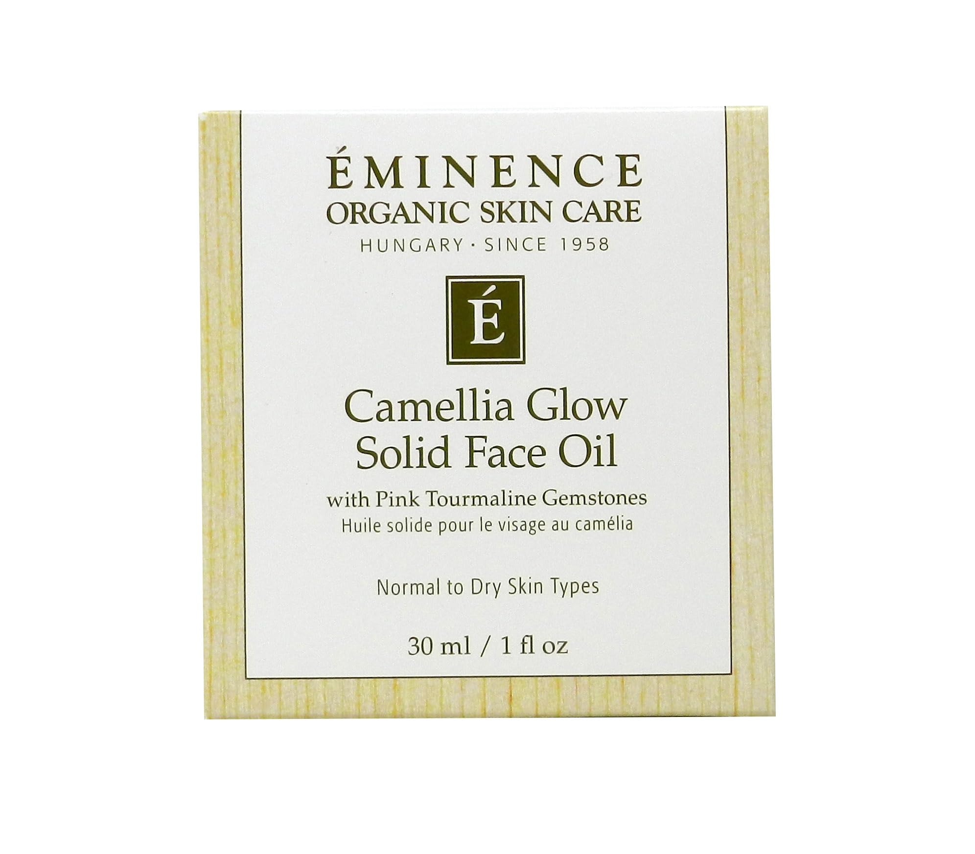 Eminence close-up of camellia oil texture showing smooth absorbency benefit