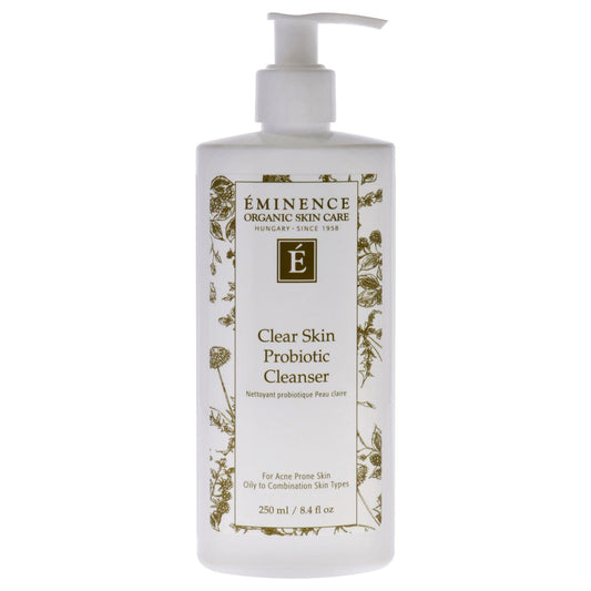 Eminence cleanser front packaging showing label and 8.4 oz size, promoting clarity