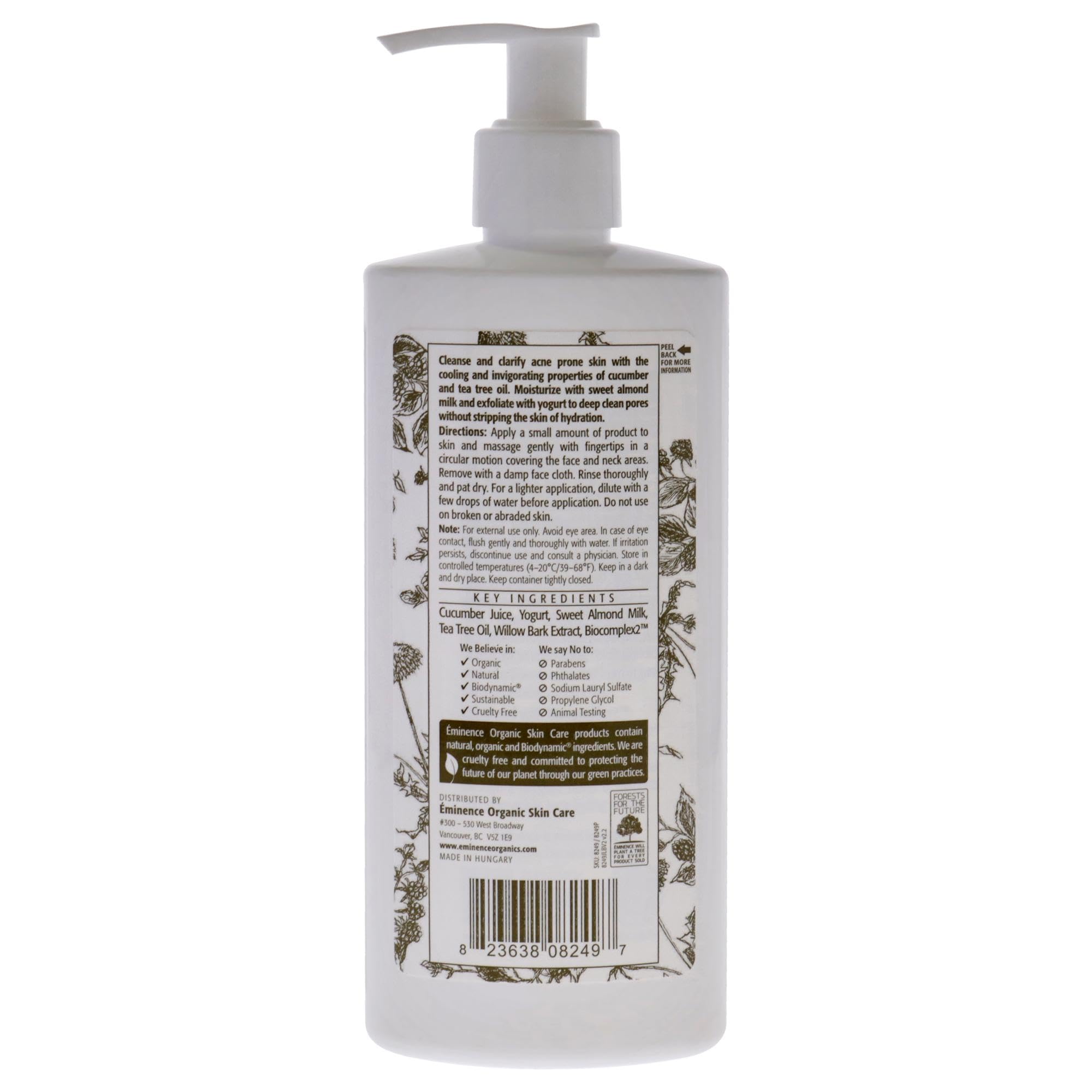 Eminence cream-gel texture close-up highlighting smoothing, cooling feel