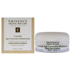 Eminence jar front view showing clean organic packaging and product name benefits