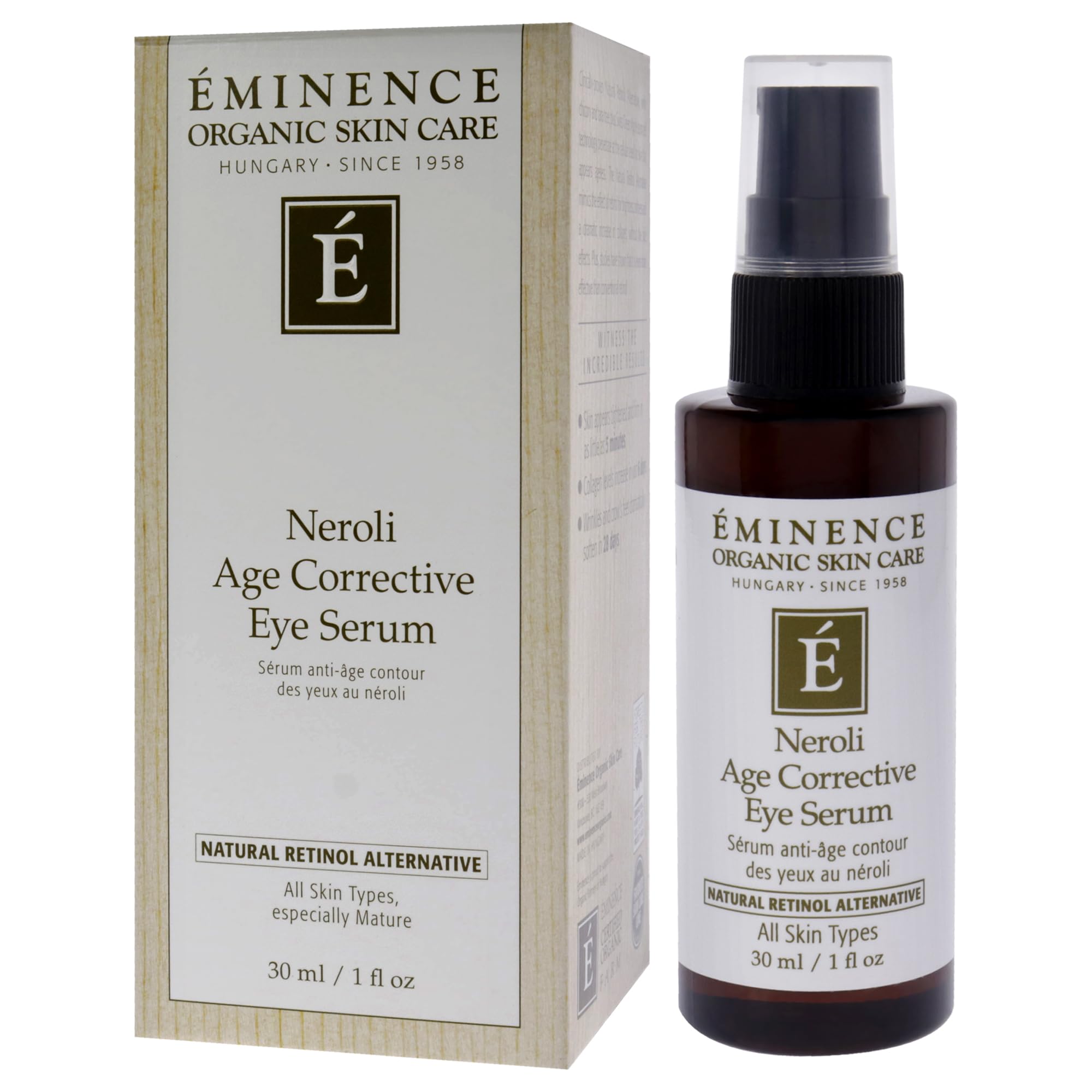 Eminence ingredients with coconut water and neroli visuals highlighting natural hydration benefit