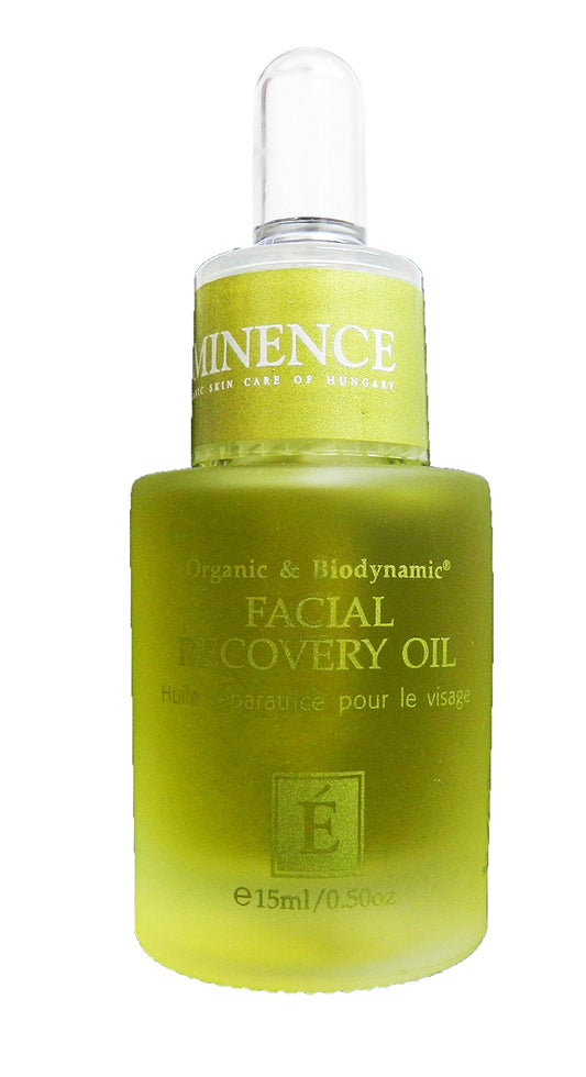 Eminence front bottle showing label and compact 0.5 oz size for portability and clarity
