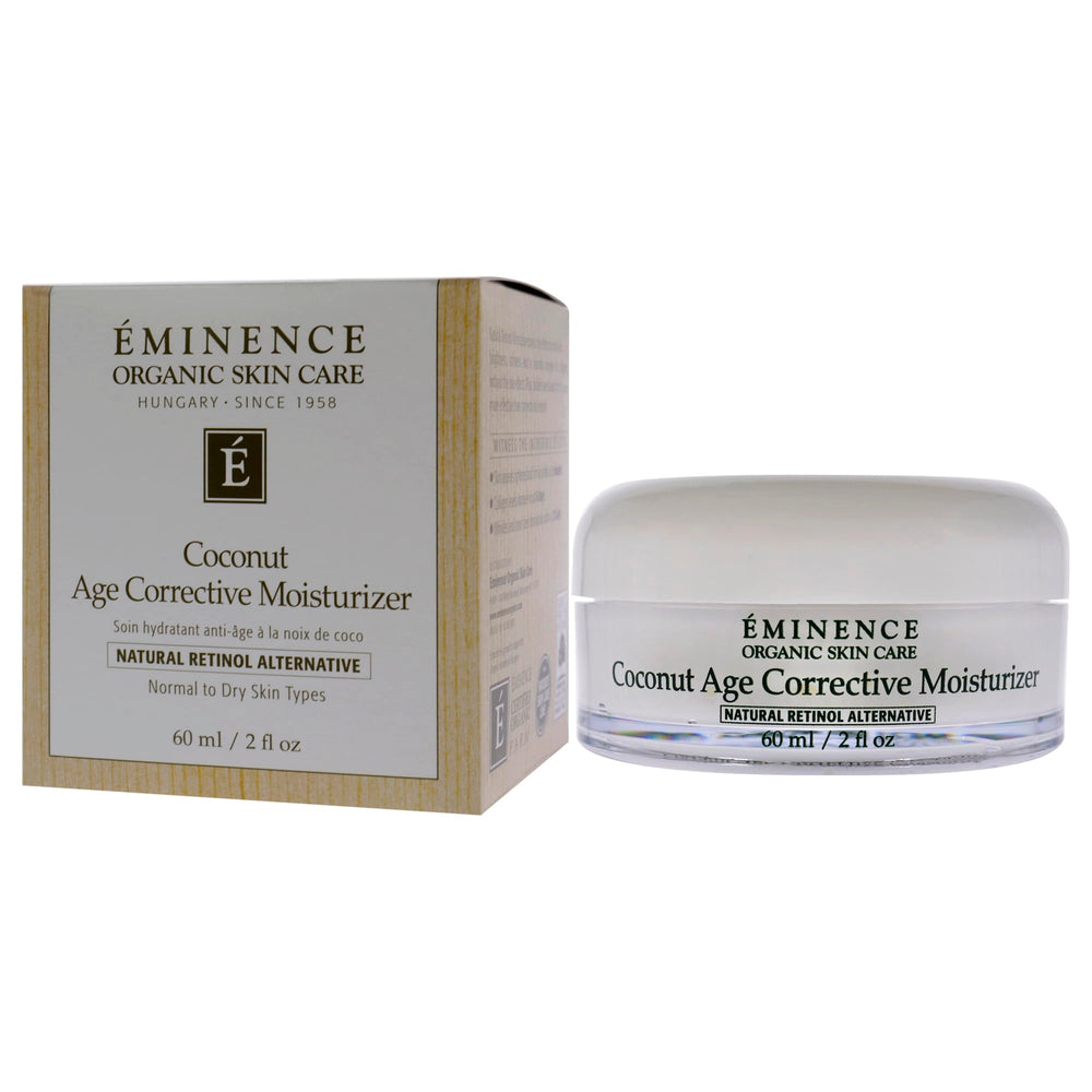 Bottle of coconut water ingredient with Eminence label showing balancing benefit