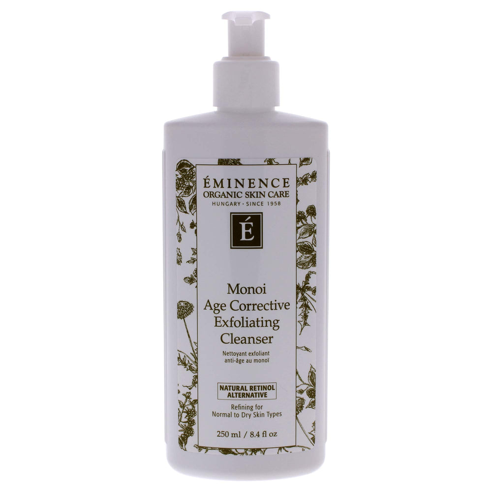 Eminence Monoi exfoliating cleanser front view showing label and nourishing benefits