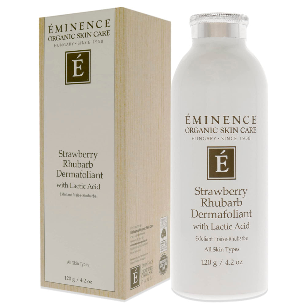Eminence jar next to hand for scale to show 4.2 ounce travel-friendly size