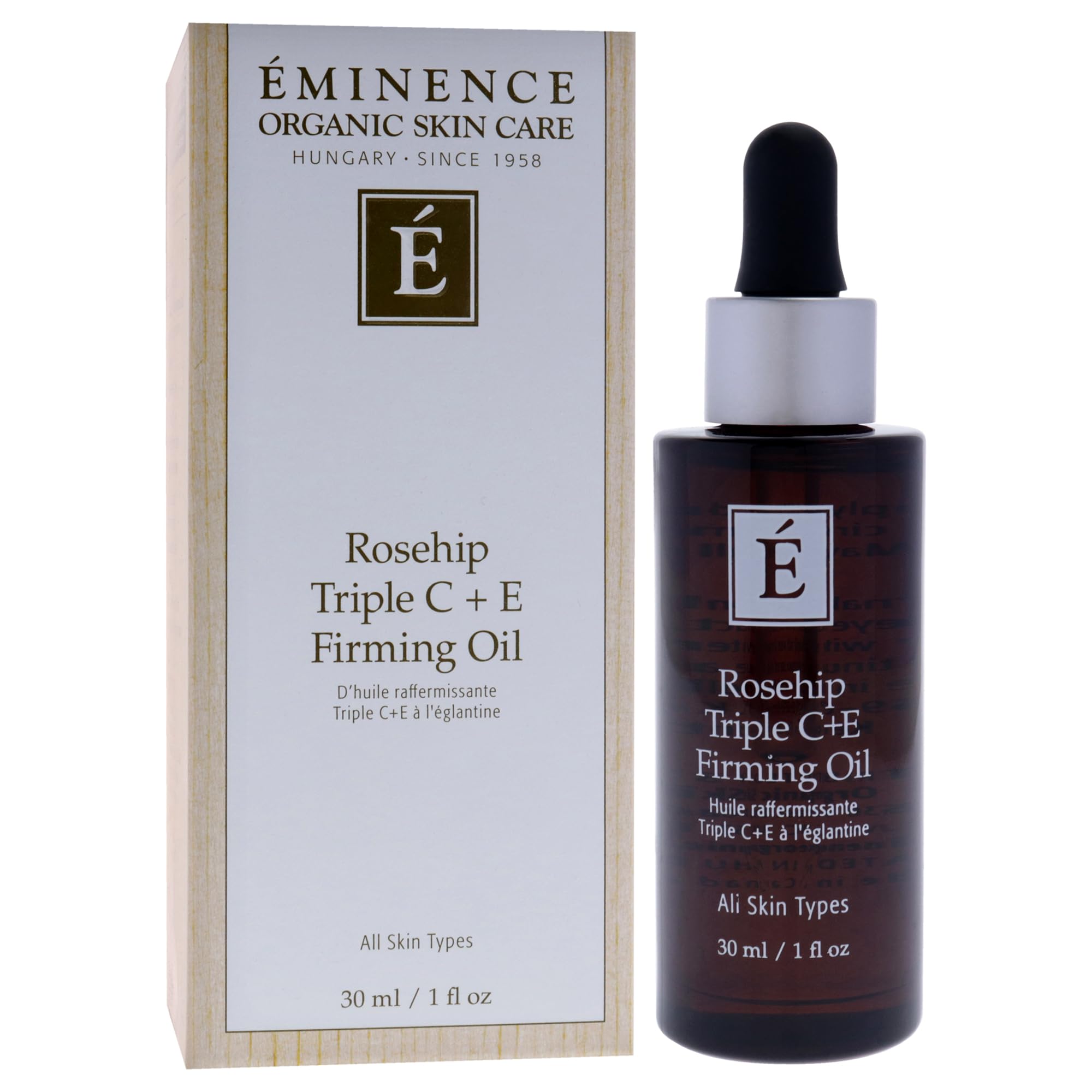 Eminence oil texture close-up highlighting lightweight absorbent finish and glow