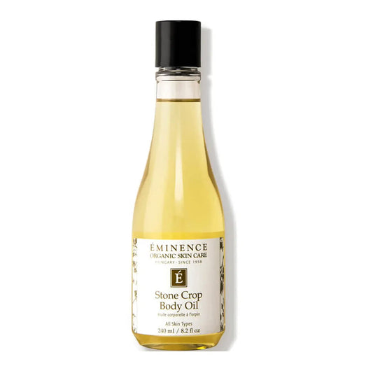 Eminence front bottle showing label and clean packaging benefit