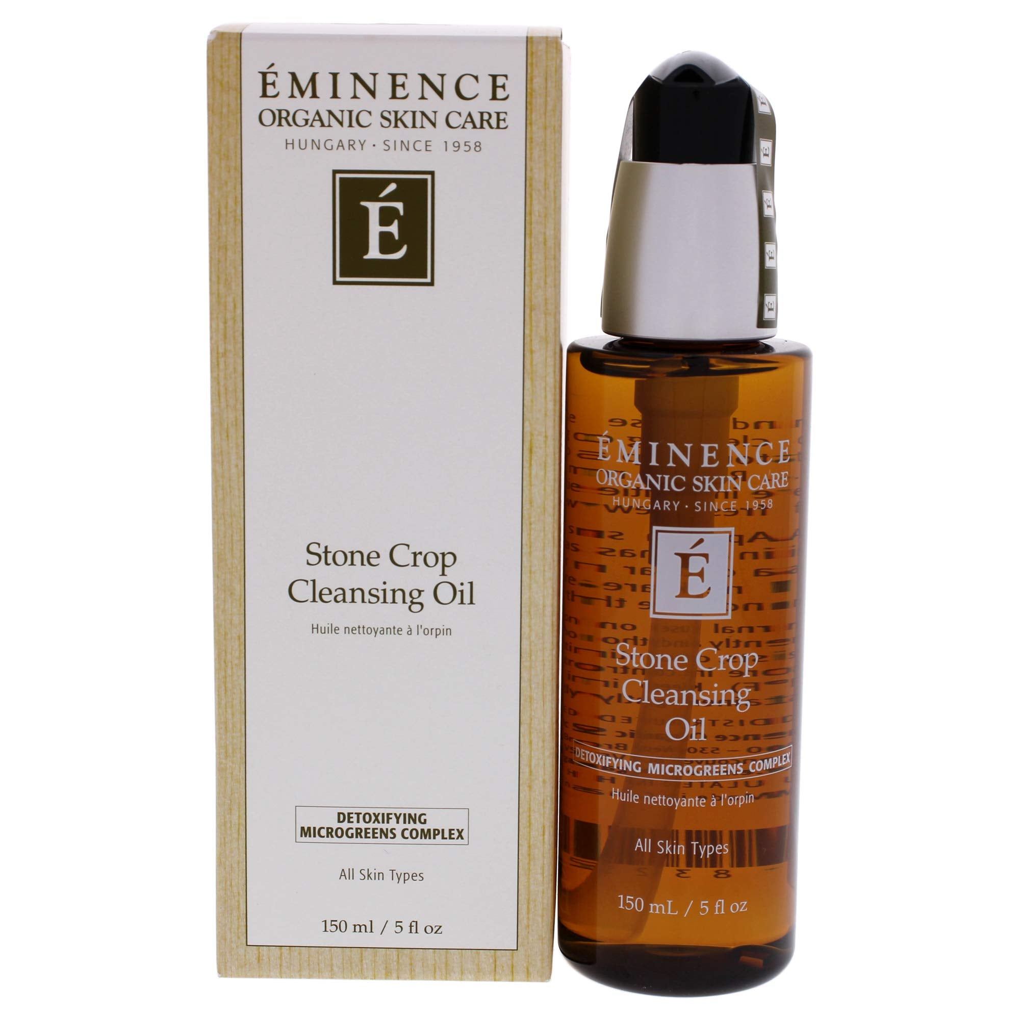 Eminence front packaging showing bottle benefits and size