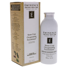 Eminence fizzing foam in hand demonstrating soft cleansing and hydration