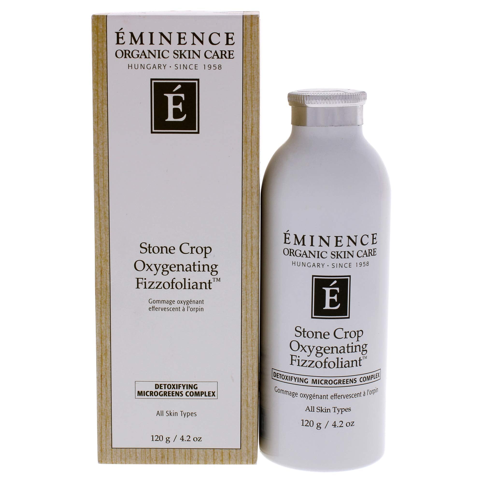 Eminence front packaging showing natural, paraben-free exfoliant benefits