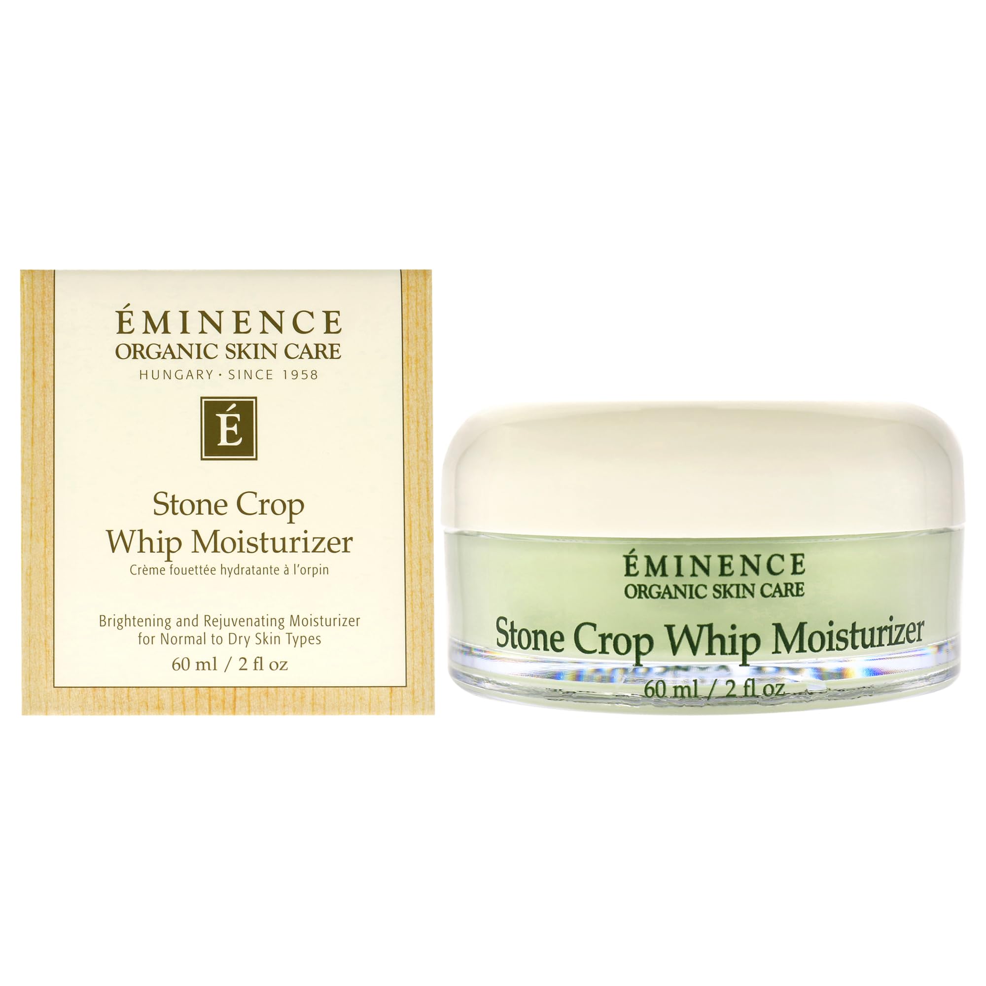 Eminence front jar shot showing label and clean packaging benefit