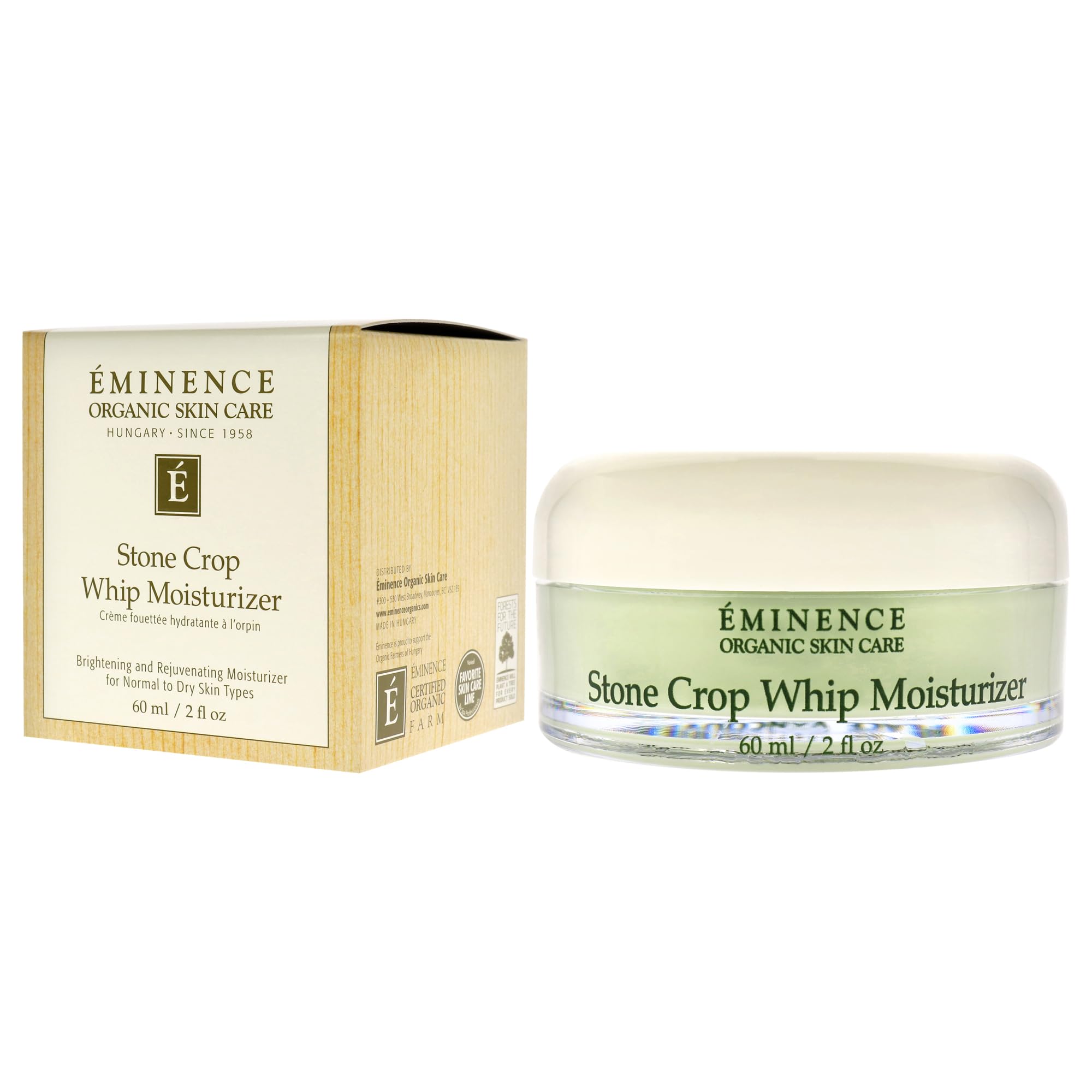 Eminence jar on bathroom shelf showing natural skincare ritual benefit