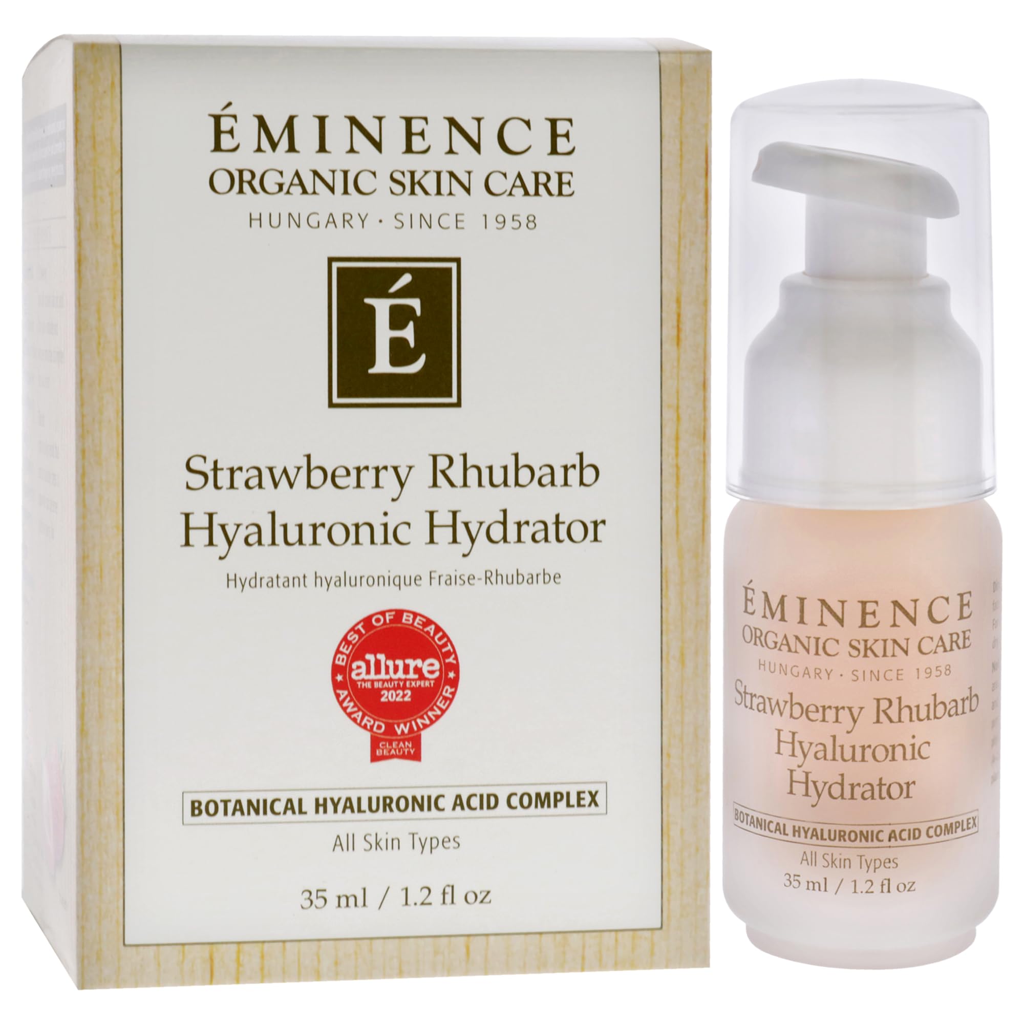 Eminence cream being applied to back of hand demonstrating lightweight hydration