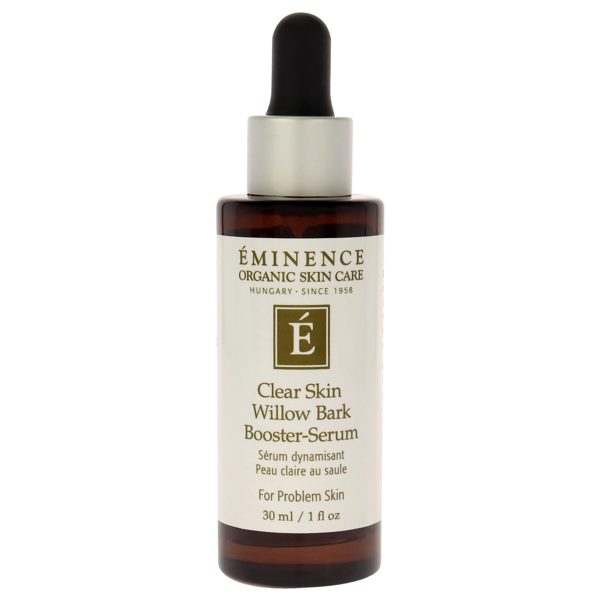 Eminence dropper dispensing serum close-up highlighting lightweight texture