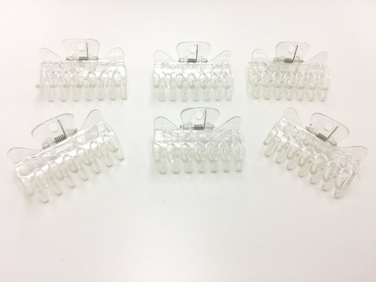 Emivery front packaging showing six clear mini hairpins and handy storage