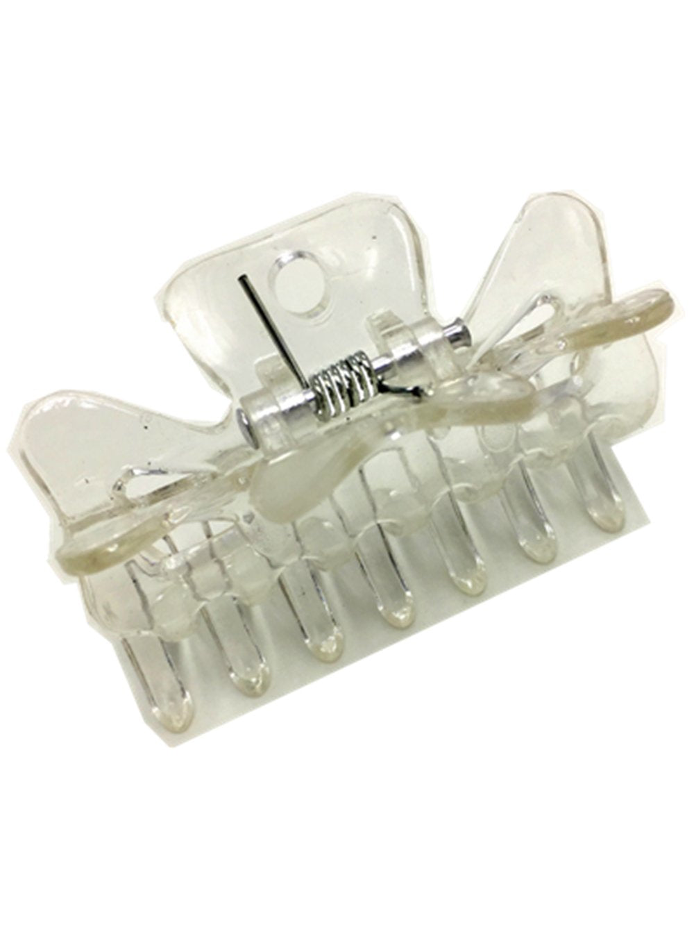 Emivery transparent hairpin securing a half-up hairstyle for neat hold