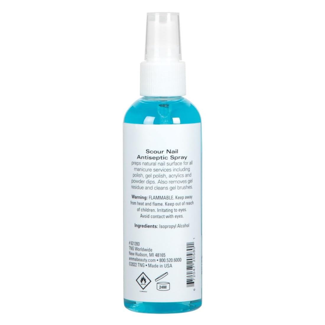 EMMA Beauty spray action misting over nails to prep surfaces and speed application