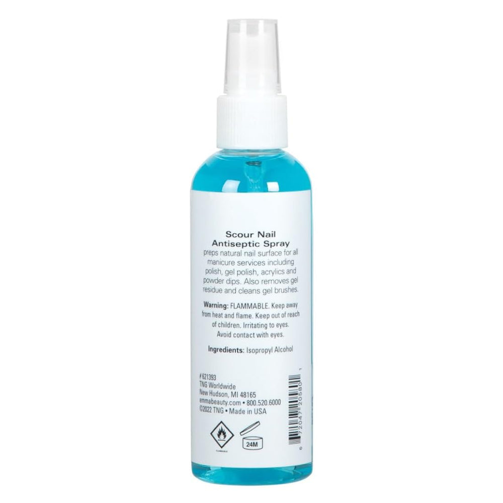 EMMA Beauty spray action misting over nails to prep surfaces and speed application