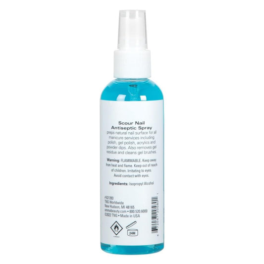 EMMA Beauty spray action misting over nails to prep surfaces and speed application
