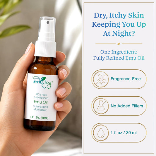 Emu Joy pump and cap detail highlighting easy dispensing benefit