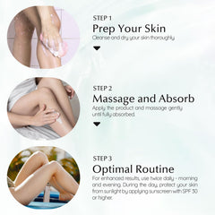 Using EnaSkin on inner thigh to help even skin pigment and hydrate