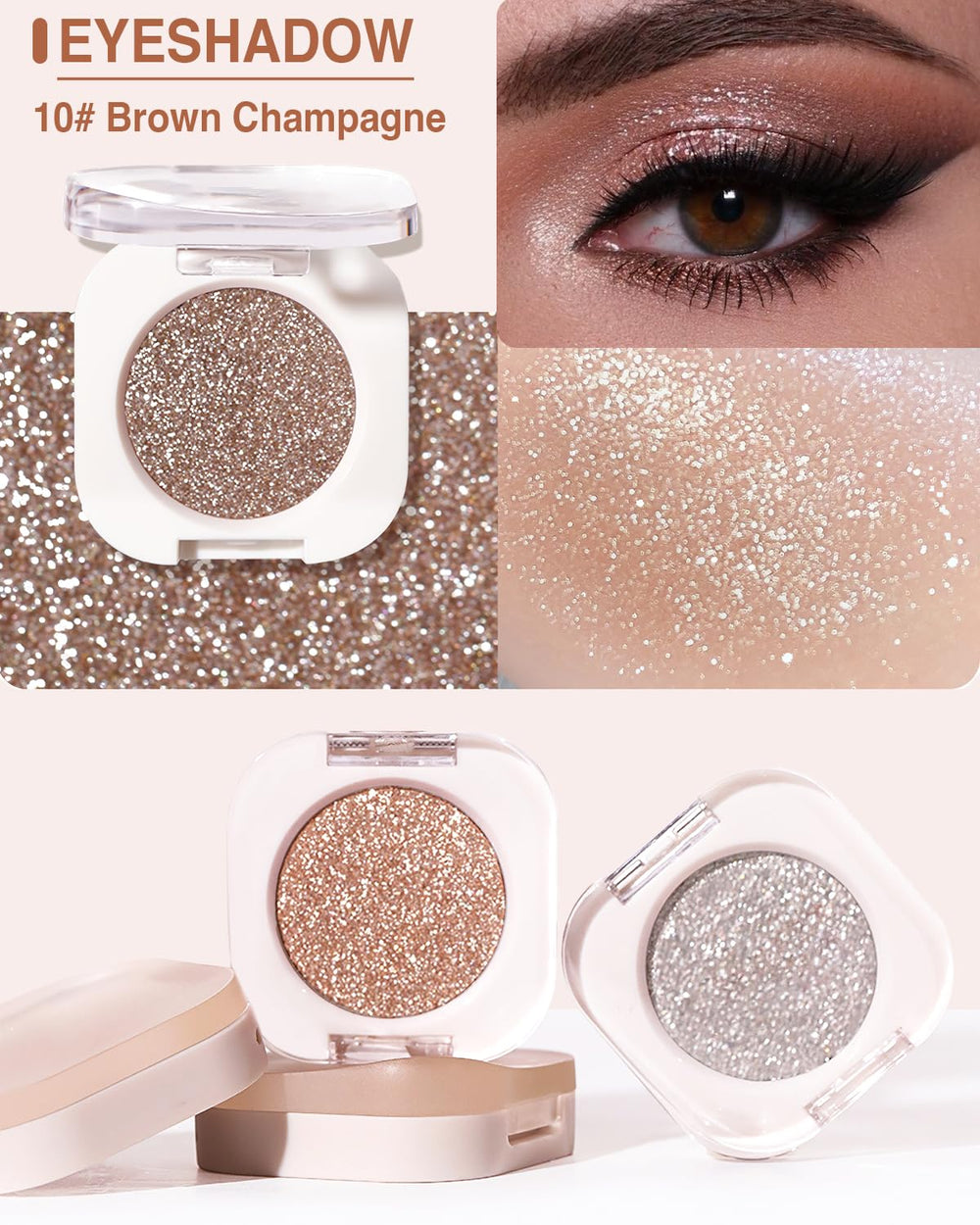 enfuntins fingertip swatch on skin demonstrates buildable brown champagne luminosity