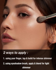 Enfuntins lifestyle evening look showing glamorous eye sparkle on model