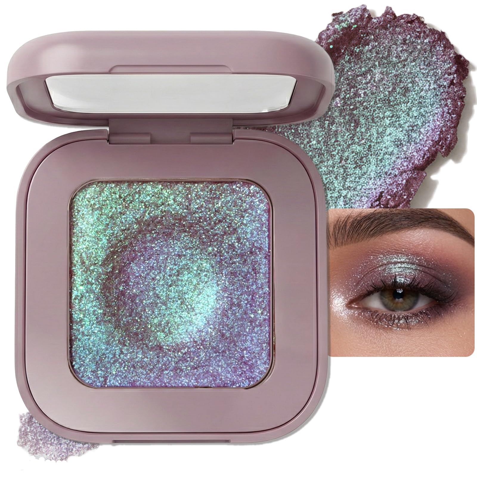 Enfuntins festival makeup lifestyle image illustrating bold, long-lasting sparkle on stage