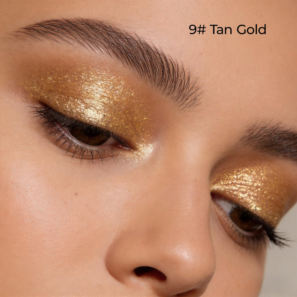 Enfuntins pressed texture close-up revealing ultra-fine metallic shimmer and smooth application
