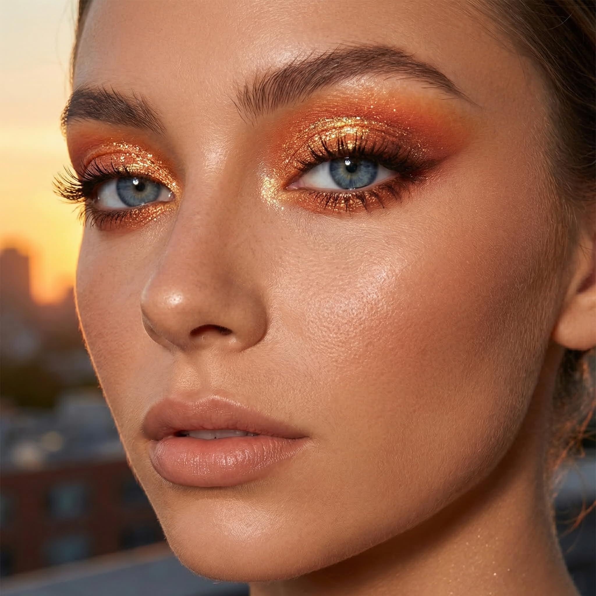 Enfuntins close-up of ultra-fine glitter texture showcasing smooth blendability benefit