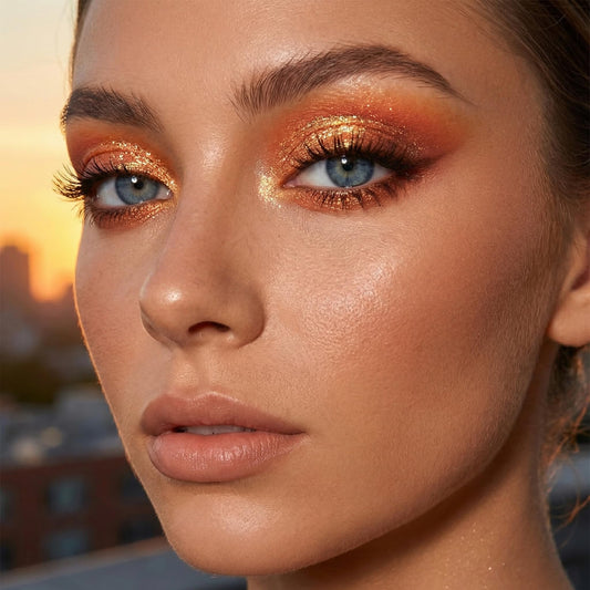 Enfuntins close-up of ultra-fine glitter texture showcasing smooth blendability benefit