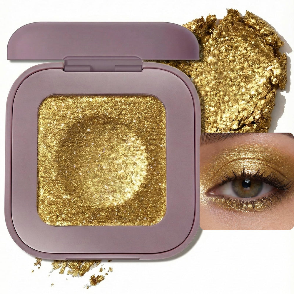 Enfuntins single pan front view showing tan gold duochrome finish and compact portability