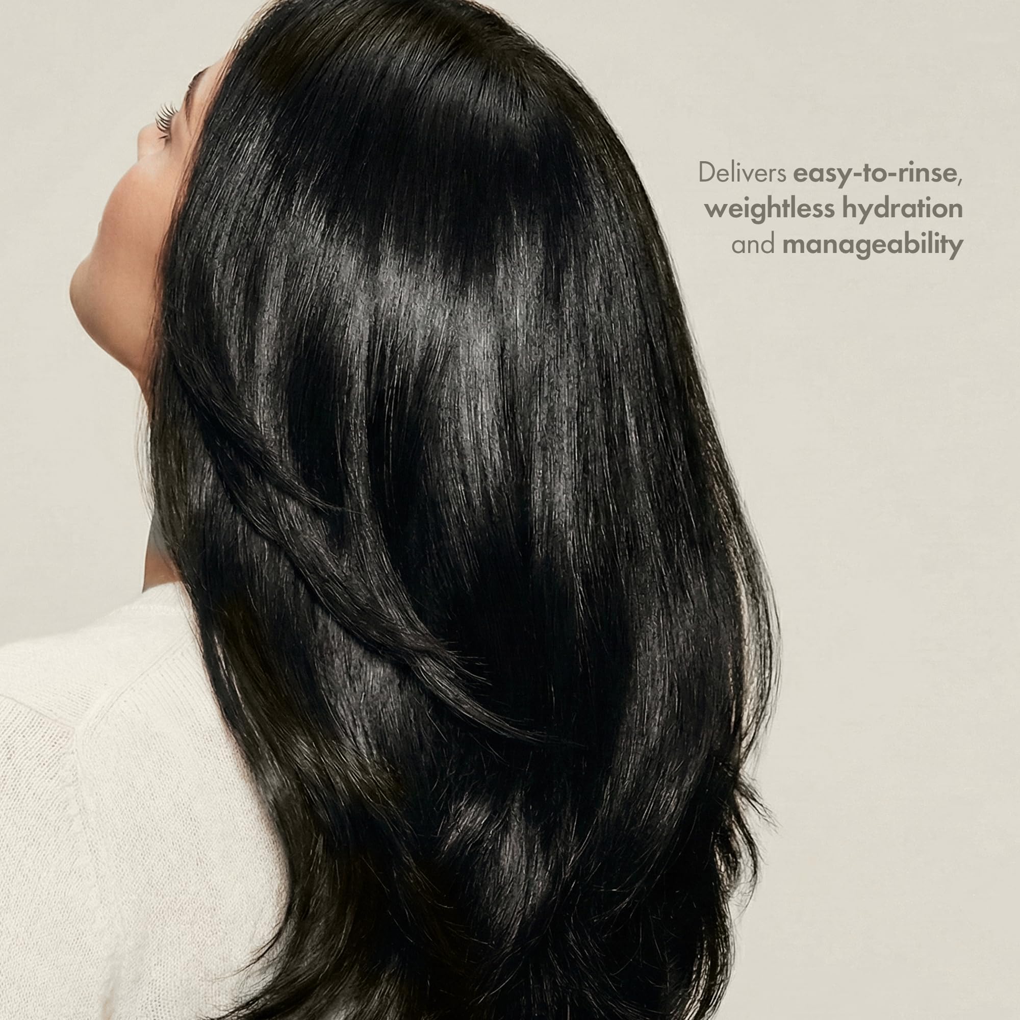 before and after hair results with Enjoy mask showing reduced frizz