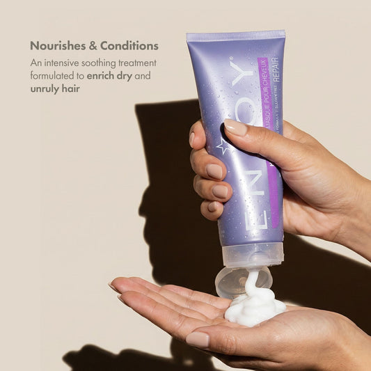 close-up cream texture of Enjoy mask showing rich hydration benefit