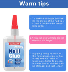 ENMEMO glue texture drop showing clear formulation and fast-dry consistency